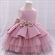 Geburtstags-Prinzessinnenkleid für Kleinkinder mit paillettenbesetzten Schleifen