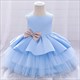 Geburtstags-Prinzessinnenkleid für Kleinkinder mit paillettenbesetzten Schleifen
