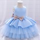Geburtstags-Prinzessinnenkleid für Kleinkinder mit paillettenbesetzten Schleifen
