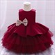 Geburtstags-Prinzessinnenkleid für Kleinkinder mit paillettenbesetzten Schleifen