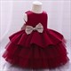 Geburtstags-Prinzessinnenkleid für Kleinkinder mit paillettenbesetzten Schleifen