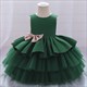 Geburtstags-Prinzessinnenkleid für Kleinkinder mit paillettenbesetzten Schleifen