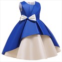 Robe de fête de princesse en satin plissé avec nœud