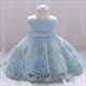 Floral Embellished Toddler Girl Birthday Dress With Bowknot