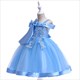Girls Off The Shoulder Lace Applique Birthday Princess Dress