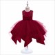 Girls Asymmetrical Hem Birthday Princess Dress With Pearls