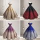 Ballkleid-Ombre-Pailletten-schulterfreies Prinzessinnen-Prom-Kleid