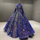 Ballkleid-Ombre-Pailletten-langärmeliges Quinceanera-Kleid