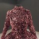 Ballkleid-Ombre-Pailletten-langärmeliges Quinceanera-Kleid