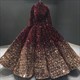 Ballkleid-Ombre-Pailletten-langärmeliges Quinceanera-Kleid