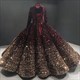 Ballkleid-Ombre-Pailletten-langärmeliges Quinceanera-Kleid