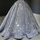Ballkleid-Ombre-Pailletten-langärmeliges Quinceanera-Kleid