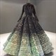 Ballkleid-Ombre-Pailletten-langärmeliges Quinceanera-Kleid