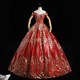Ball Gown Off The Shoulder Sequin Embellished Prom Dress