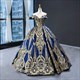 Ball Gown Off The Shoulder Sequin Embellished Prom Dress