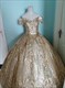 Ball Gown Off The Shoulder Sequin Embellished Prom Dress