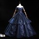 Beaded Lace Applique Off The Shoulder Layered Prom Dress