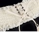 Lace Embellished Waist Cincher Corset Belt With Tassels