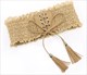 Lace Embellished Waist Cincher Corset Belt With Tassels