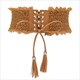Lace Embellished Waist Cincher Corset Belt With Tassels