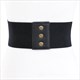 Pu Leather Lace Up Elastic Waistband Corset Belt