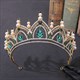 Rhinestone Alloy Birthday Tiara Princess Crown With Pearls