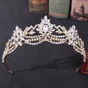 Diadème de mariée en alliage et zircons avec accents de strass