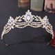 Braut-Tiara aus Zirkon-Legierung und Kristall mit Strassstein-Akzenten