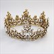 Baroque Rhinestone Crown Beaded Bridal Tiara