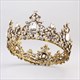 Baroque Rhinestone Crown Beaded Bridal Tiara