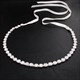 Rhinestone Bridal Belt With Ivory Satin