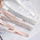 Handmade Beaded Satin Wedding Belt With Rhinestones