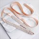 Handmade Beaded Satin Wedding Belt With Rhinestones