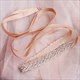 Handmade Beaded Satin Wedding Belt With Rhinestones