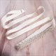 Handmade Beaded Satin Wedding Belt With Rhinestones