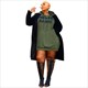 Women'S Letter Printed Casual Long Sleeve Hoodie Plus Size Dress