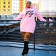 Women'S Letter Printed Casual Long Sleeve Hoodie Plus Size Dress