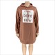 Women'S Letter Printed Casual Long Sleeve Hoodie Plus Size Dress