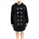 Women'S Letter Printed Casual Long Sleeve Hoodie Plus Size Dress