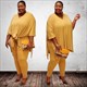 Women Two Piece V-Neck Plus Size Casual Long Pants Set