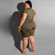 Women Plus Size Two Piece Casual Short Sleeve Tracksuit Sets