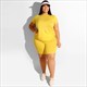 Women Plus Size Two Piece Casual Short Sleeve Tracksuit Sets