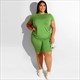 Women Plus Size Two Piece Casual Short Sleeve Tracksuit Sets