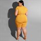 Women Plus Size Two Piece Casual Short Sleeve Tracksuit Sets