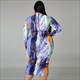 High-Neck Printed Long Sleeves Plus Size Bodycon Dresses