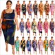 Tie-Dyed Print Two Piece Bandage Bodycon Plus Size Dress