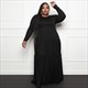 Plus Size Long Sleeve Maxi Dress