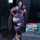 Tie Dye Printed Long Sleeve Plus Size Bodycon Midi Dress