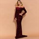 Off Shoulder Sequin Mermaid Prom Dress With Feathers
