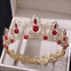 Legierung Perlen Braut Tiara mit Strassstein-Akzenten